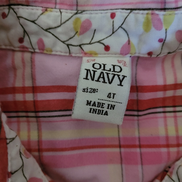 3 for $15 - Old Navy Girls plaid shirt - Picture 2 of 2